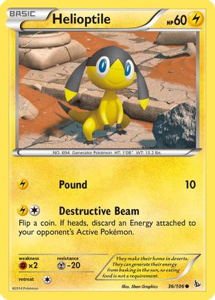 Helioptile (36/106) - XY  Flashfire Reverse Holofoil