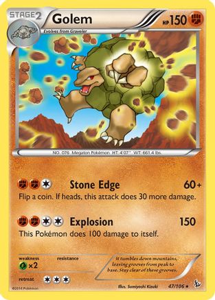 Golem (47/106) - XY  Flashfire Reverse Holofoil