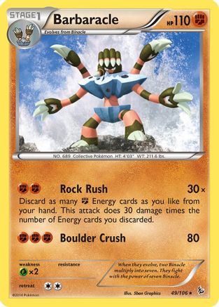 Barbaracle (49/106) - XY  Flashfire Reverse Holofoil