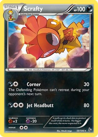 Scrafty (59/106) - XY  Flashfire Reverse Holofoil
