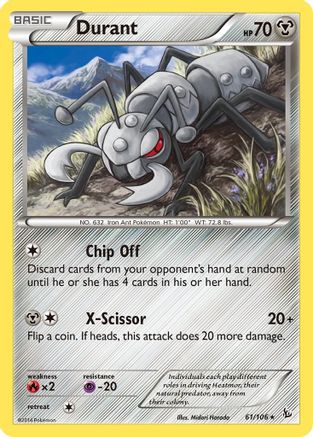 Durant (61/106) - XY  Flashfire Reverse Holofoil