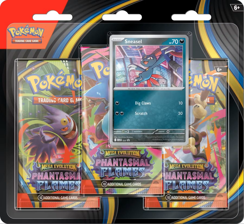 Pokemon Mega Evolution Phantasmal Flames 3-Pack Blister Pack