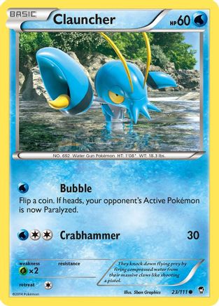 Clauncher (23/111) - XY  Furious Fists Reverse Holofoil