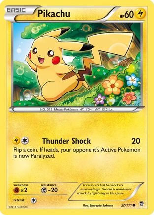 Pikachu (27/111) - XY  Furious Fists Reverse Holofoil
