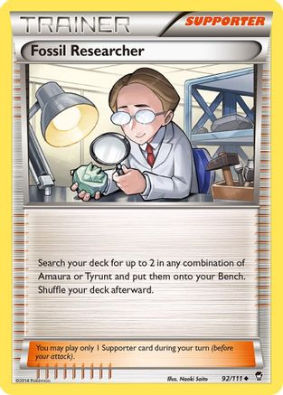 Fossil Researcher (92/111) - XY  Furious Fists