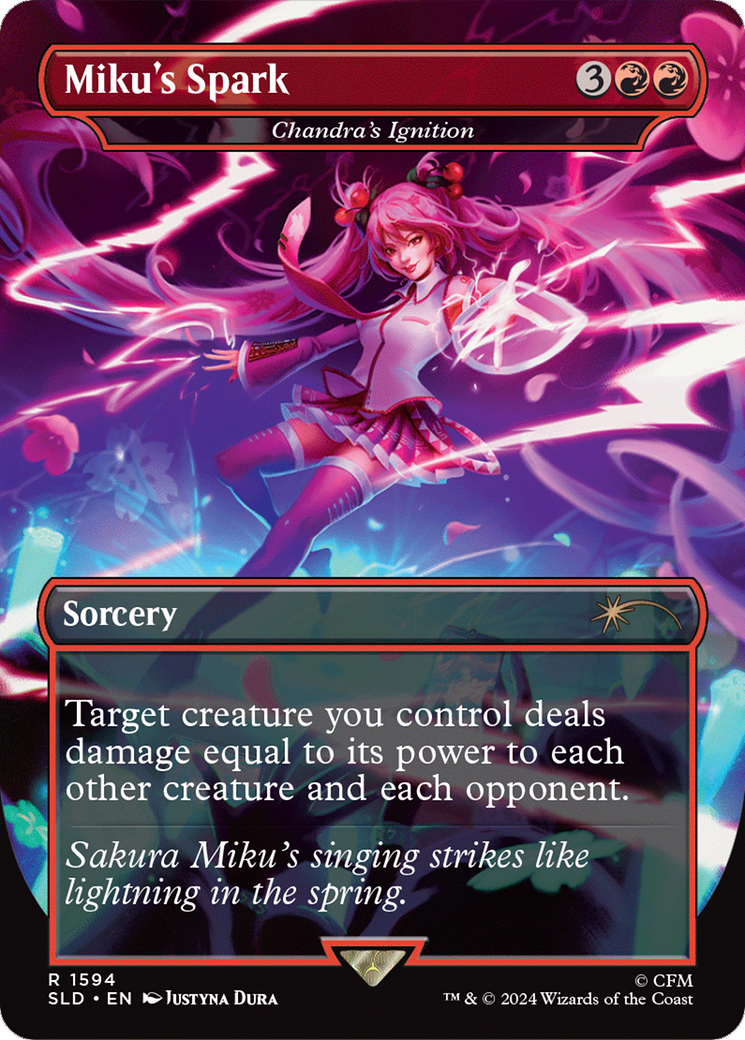 Chandra's Ignition (SLD-1594) - Secret Lair Drop / Miku's Spark (Borderless)
