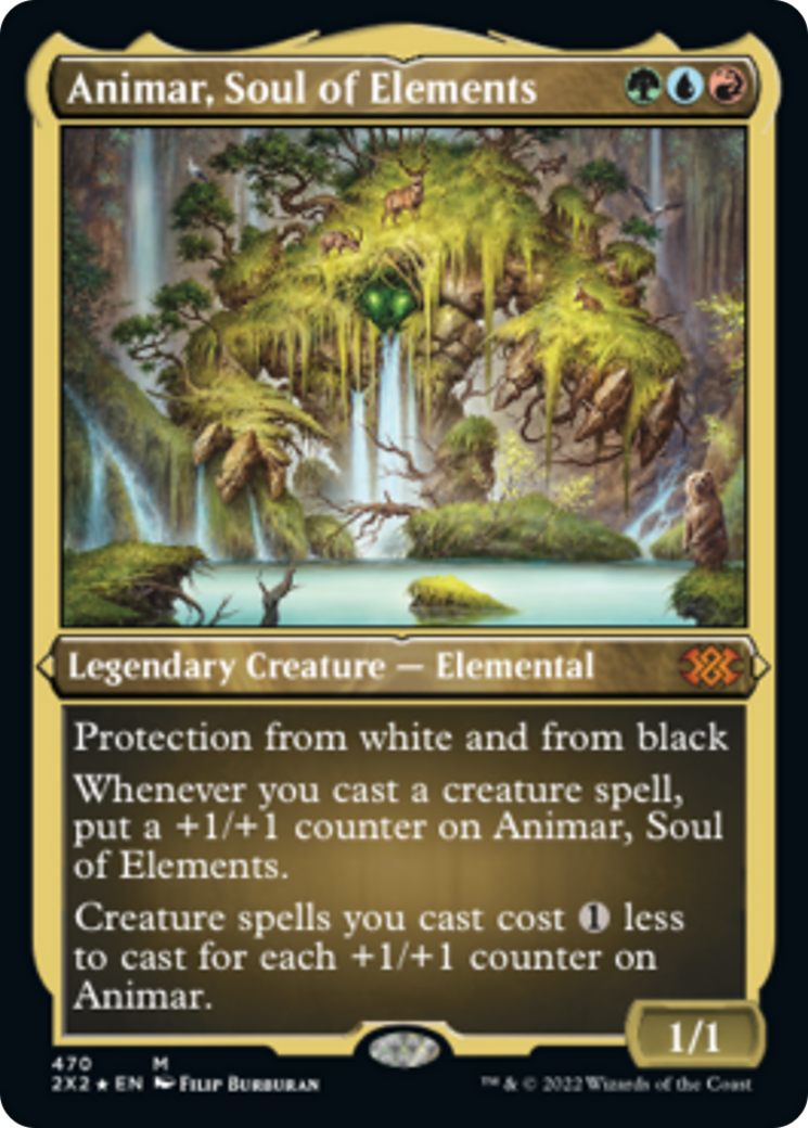 Animar, Soul of Elements (2X2-470) - Double Masters 2022 Etched Foil