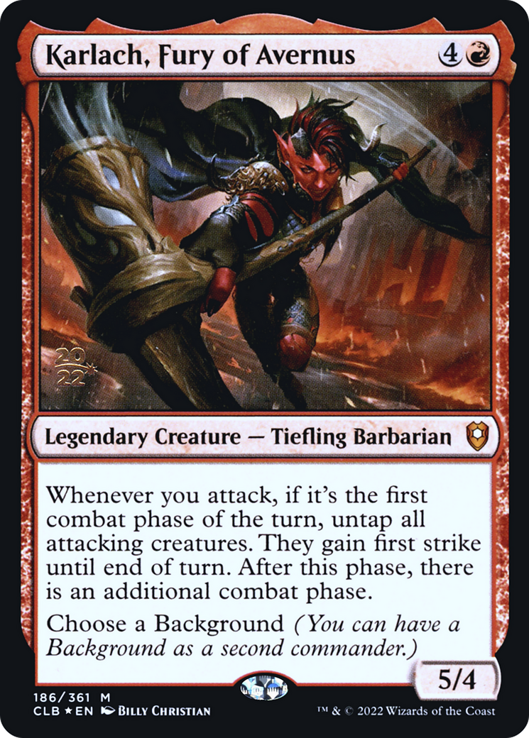 Karlach, Fury of Avernus (PRE-186S) - Battle for Baldur's Gate Promos Foil
