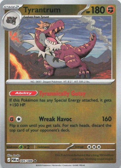 Tyrantrum - 045/088 - Rare [me03-045] [Reverse Holo]