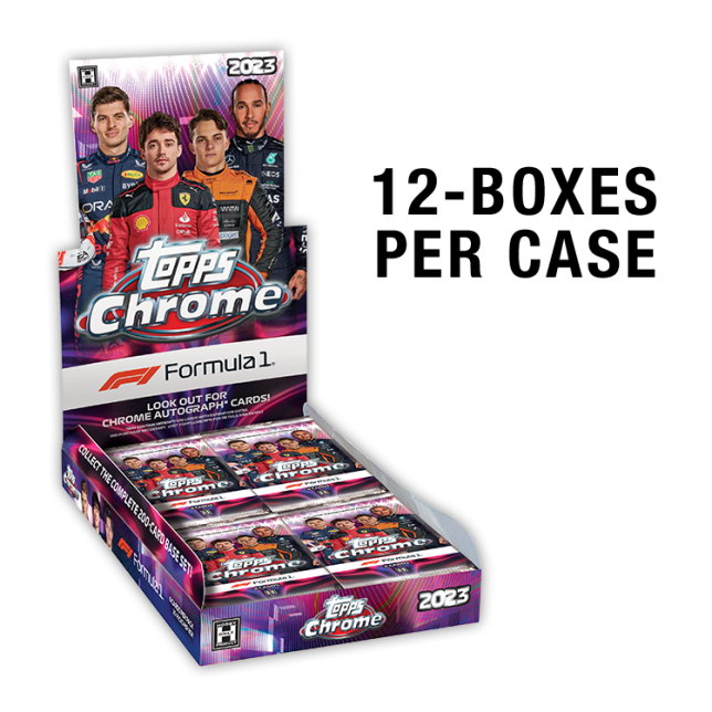 2023 Topps F1 Chrome Formula 1 Racing Hobby 12 Box Case