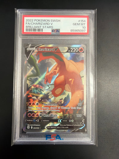 Pokemon Brilliant Stars Charizard V #154 PSA 10