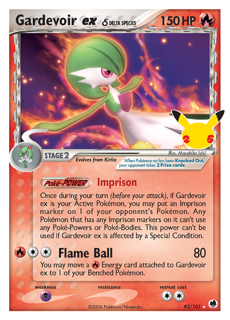 Gardevoir Ex Δ 93 25 Celebrations Classic Collection Holofoil
