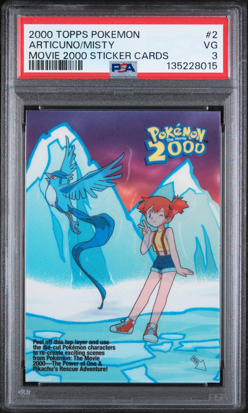 PSA 3 ARTICUNO/MISTY MOVIE 2000 STICKER CARDS