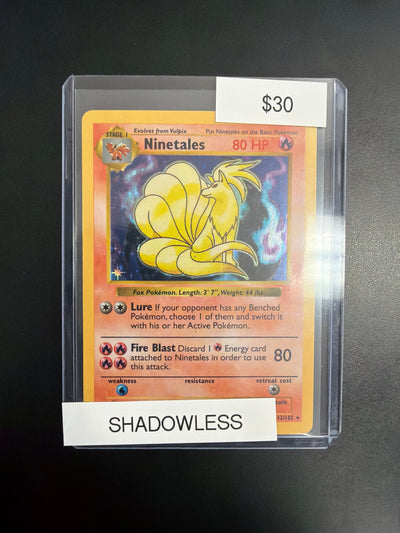 Pokemon Base Set Shadowless Ninetales #12/102 HP