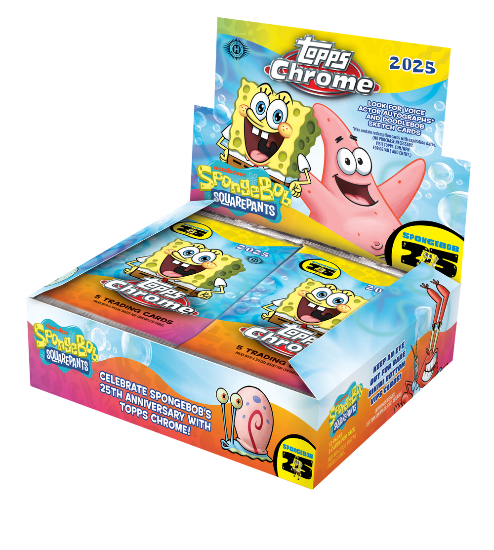 2025 Topps Chrome Spongebob Squarepants 25th Anniversary Hobby Box