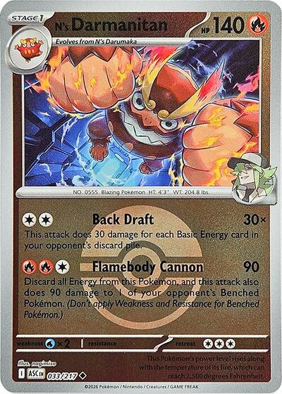 N's Darmanitan - Poké Ball - 033/217 - Uncommon [me025-033] [Reverse Holo]