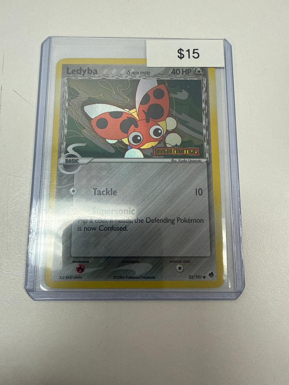 Pokemon Ledyba Dragon Frontiers Stamp #53/101
