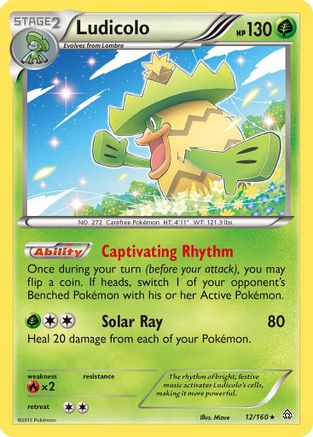 Ludicolo (12/160) - XY  Primal Clash Reverse Holofoil