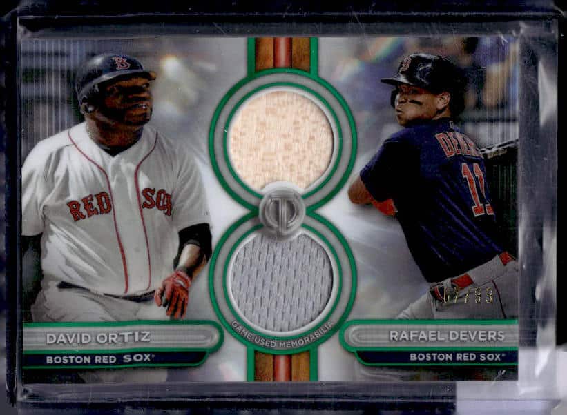 2024 Topps Tribute David Ortiz / Rafael Devers #DR2-OD Patch Green /99