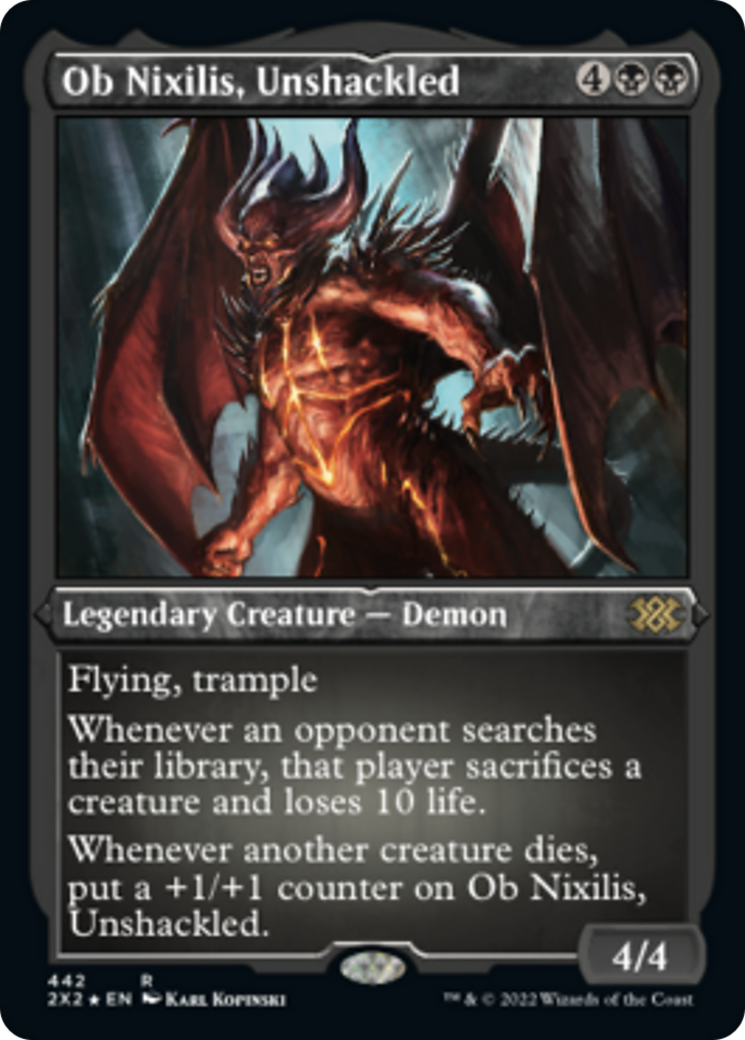 Ob Nixilis, Unshackled (2X2-442) - Double Masters 2022 Etched Foil