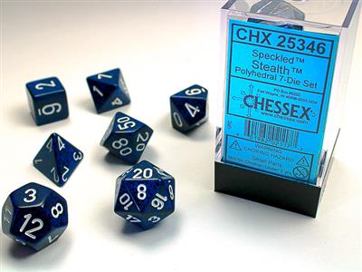 Chessex Speckled Polyhedral Stealth 7-Die Set