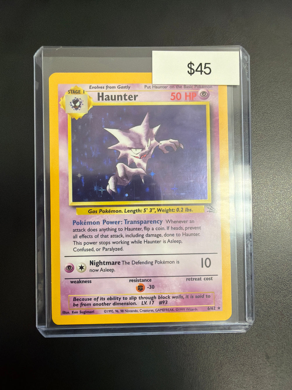 Pokemon Haunter Fossil 6/62 NM