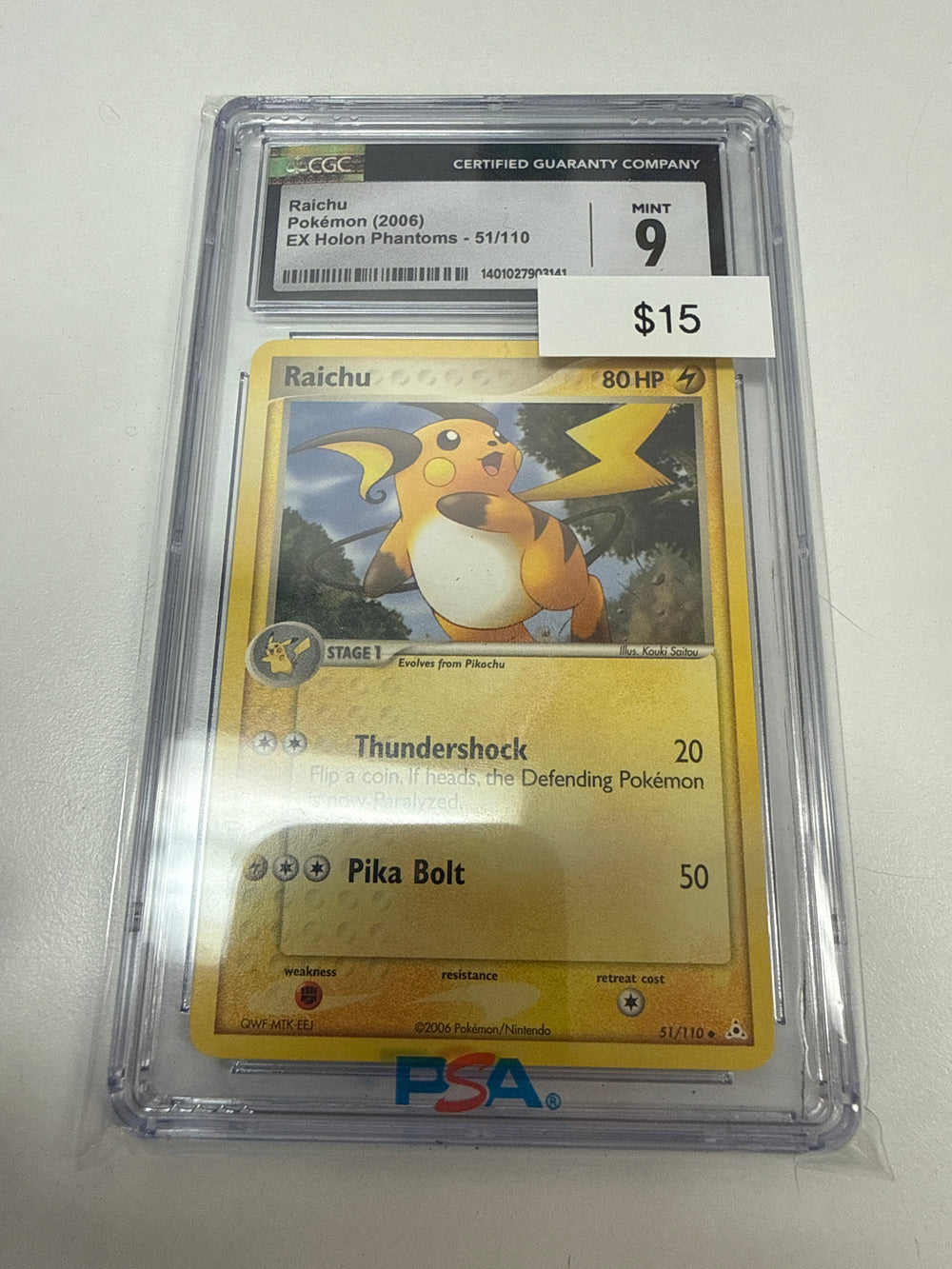 Pokemon Raichu Non-Holo #51/110 CGC 9