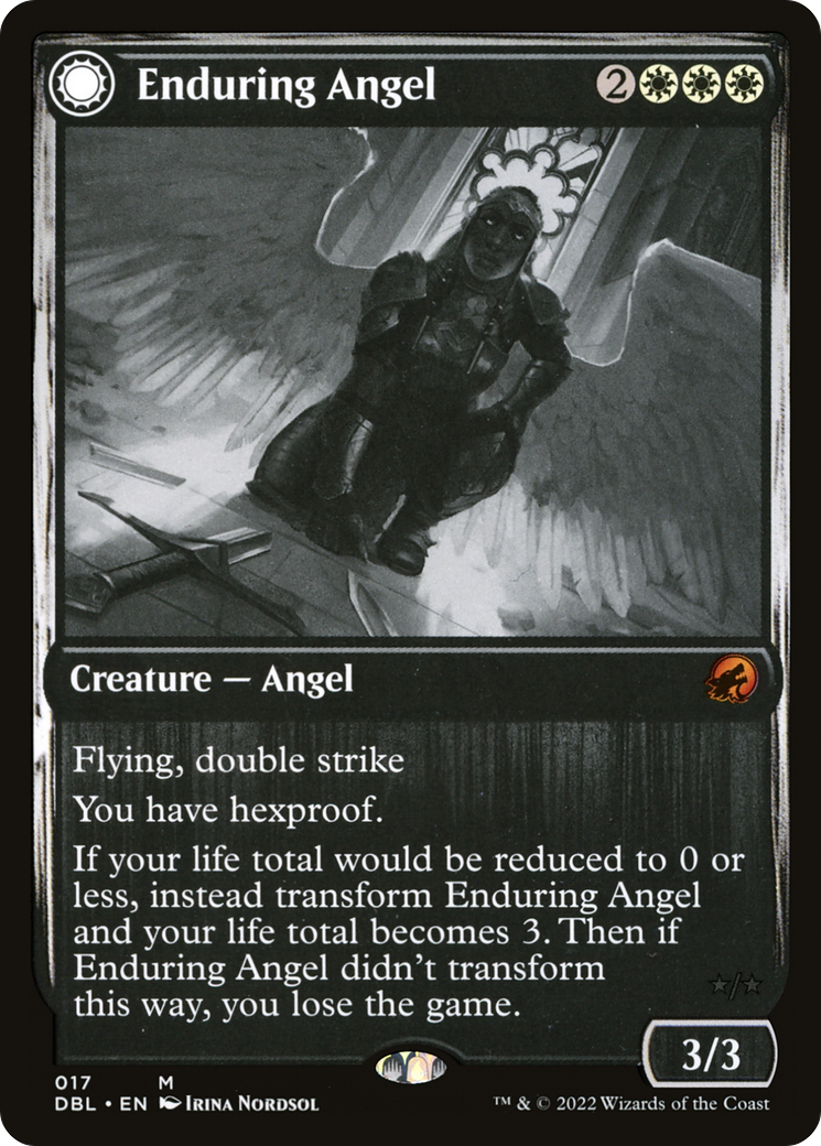 Enduring Angel // Angelic Enforcer (DBL-017) - Innistrad: Double Feature: (Double Faced Transform) Foil