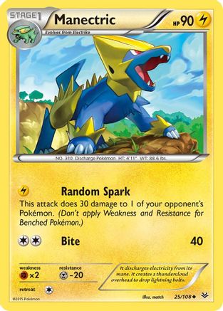 Manectric (25/108) - XY  Roaring Skies Reverse Holofoil
