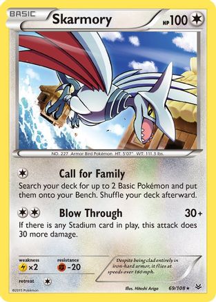 Skarmory (69/108) - XY  Roaring Skies Reverse Holofoil