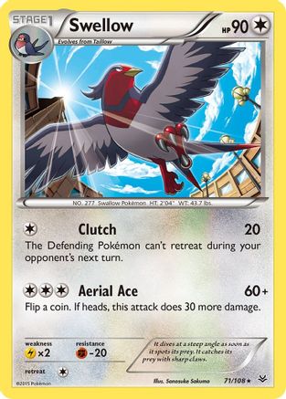Swellow (71/108) - XY  Roaring Skies Reverse Holofoil