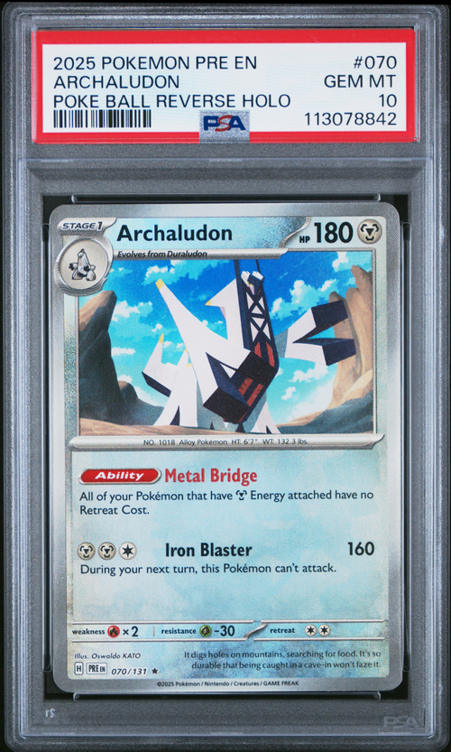 PSA 10 ARCHALUDON POKE BALL REVERSE HOLO