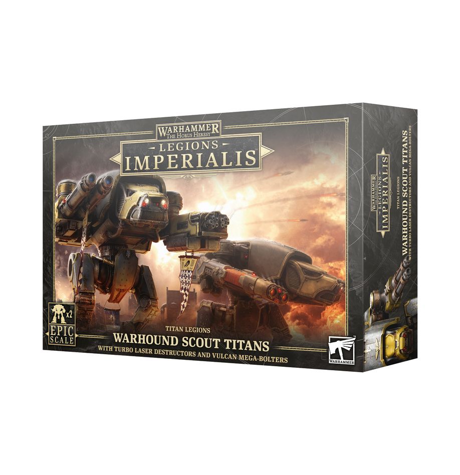Warhammer The Horus Heresy: Titan Legions - Warhound Scout Titans with Turbo Laser Destructors and Vulcan Mega-Bolters