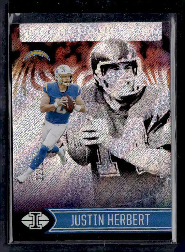 2021 Panini Illusions Justin Herbert/Dan Fouts #28 Trophy Collection