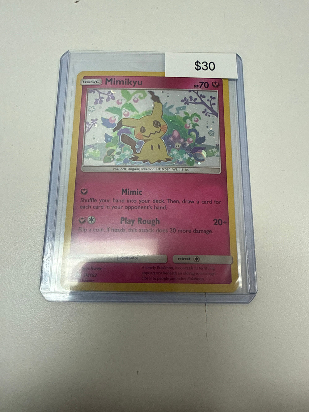 Pokemon Mimikyu Holo #sm163