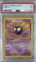 1999 POKEMON FOSSIL #33 GASTLY PSA 5