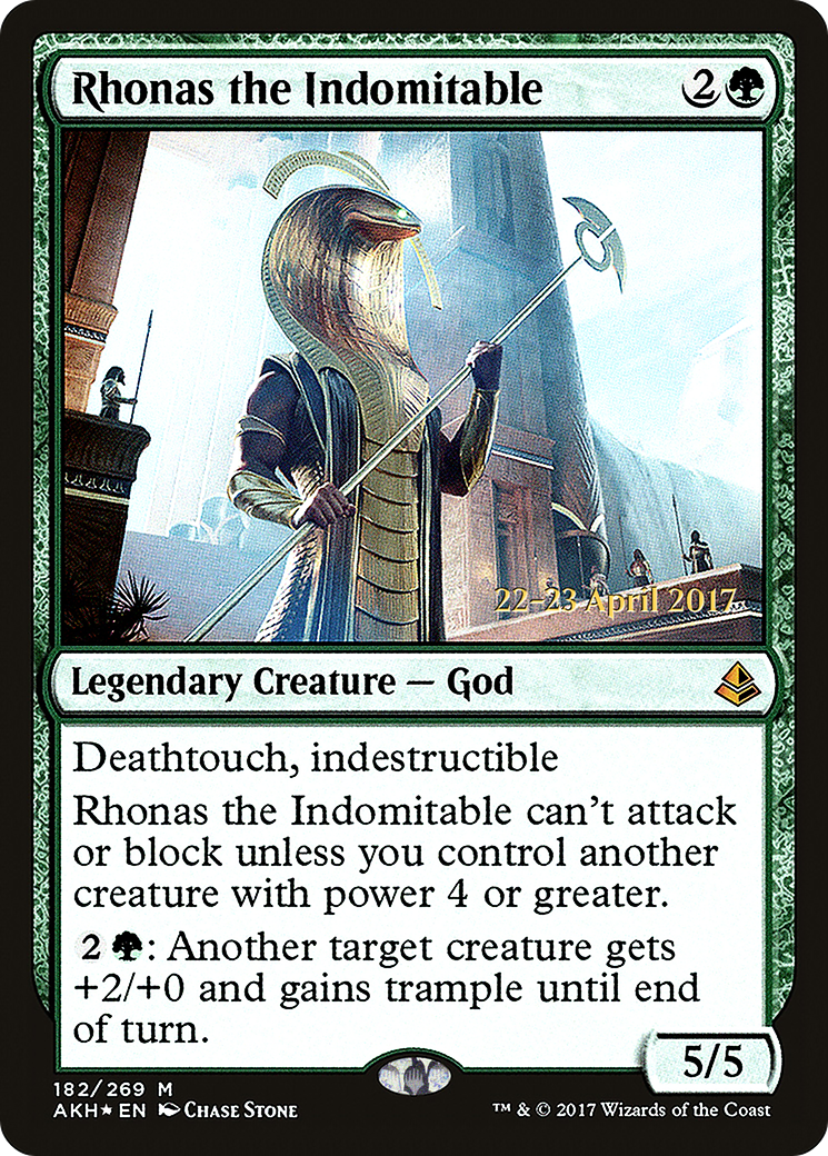Rhonas the Indomitable (PRE-182S) - Amonkhet Promos Foil