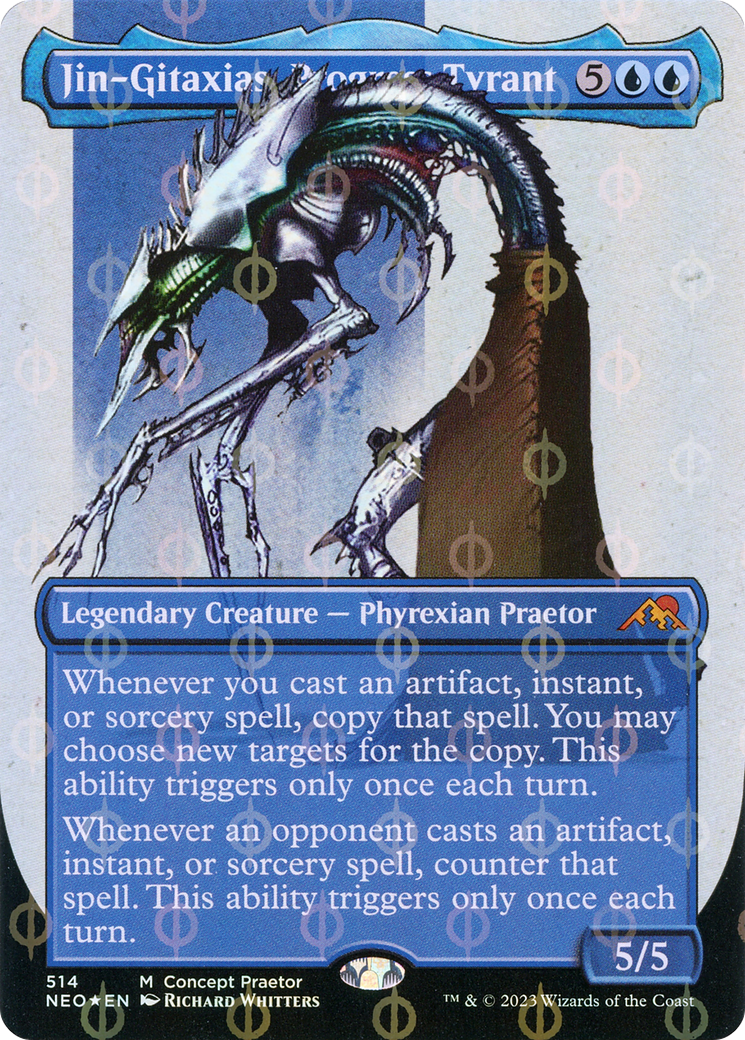 Jin-Gitaxias, Progress Tyrant (ONE-514) - Kamigawa: Neon Dynasty (Borderless) Foil