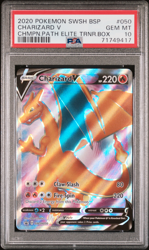 PSA 10 CHARIZARD V CHMPN.PATH ELITE TRNR.BOX
