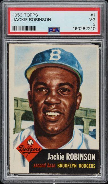 1953 TOPPS #1 JACKIE ROBINSON PSA 3