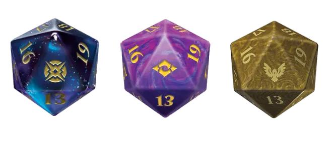 D20 Oversized Spindown Dice - Generic Symbol - Random Color