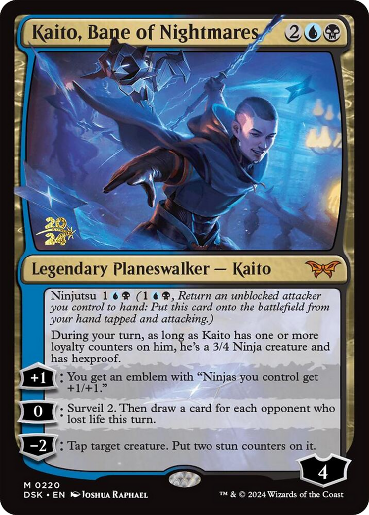 Kaito, Bane of Nightmares (PRE-220S) - Duskmourn: House of Horror Promos Foil