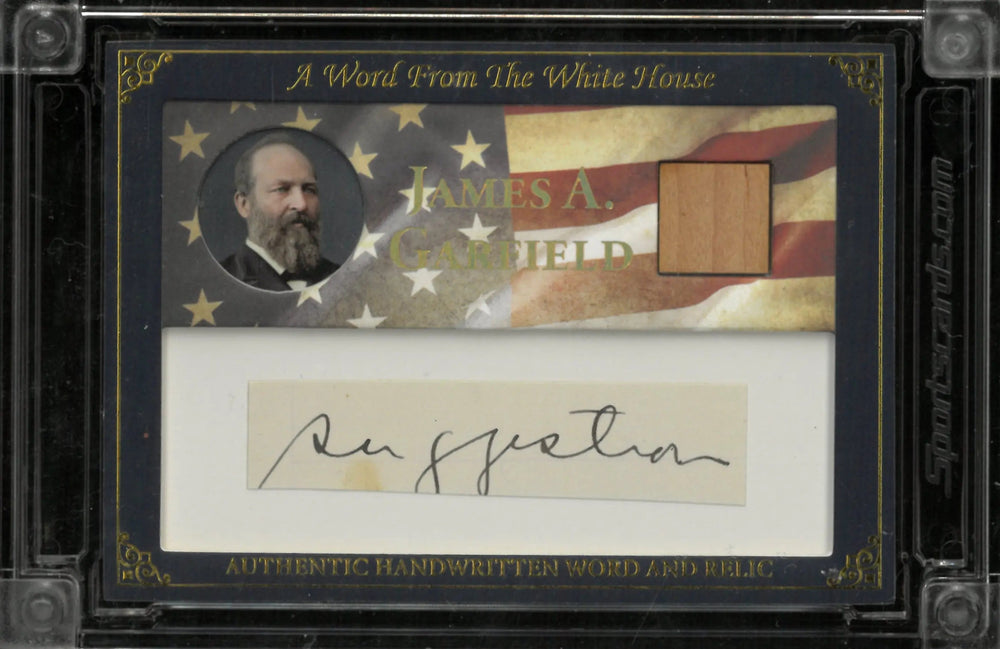 A Word From POTUS: Authentic Handwritten Word and Relic James A. Garfield