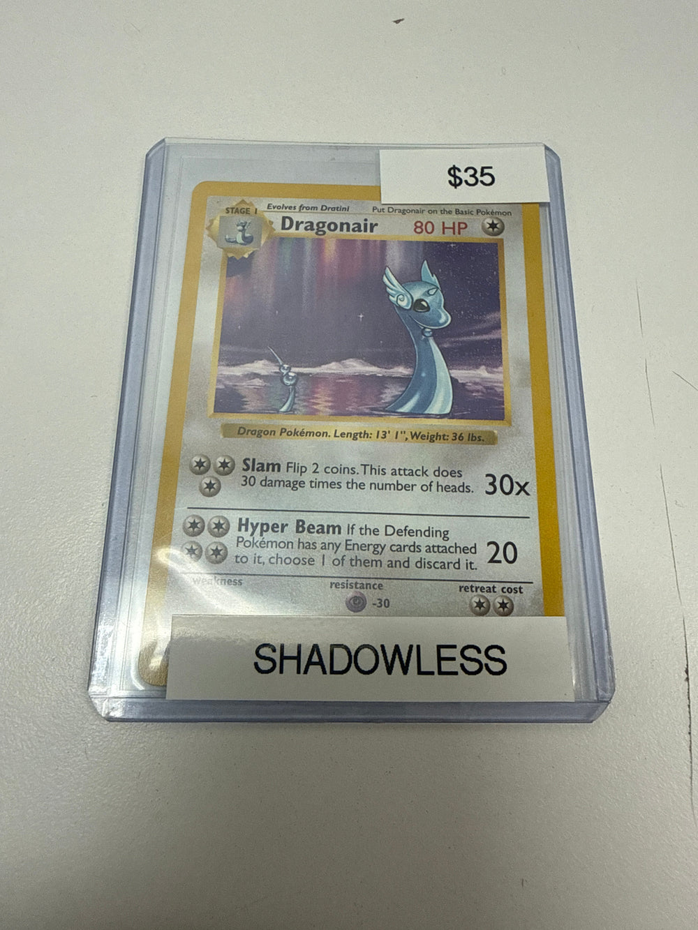Pokemon Dragonair Shadowless Non-Holo #18/102