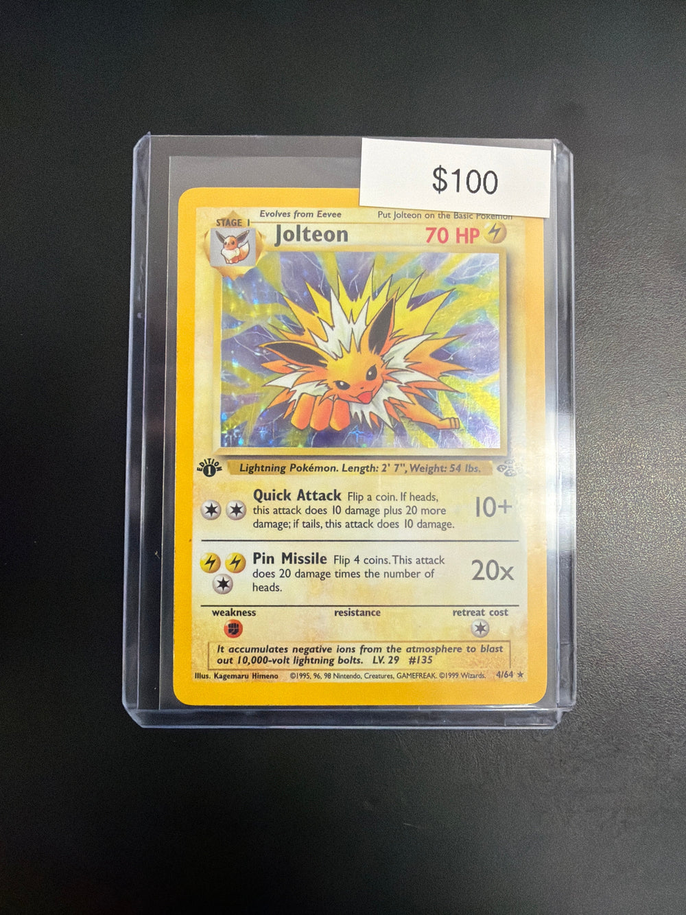 Pokemon Jungle 1st Ed. Jolteon #4/64 MP