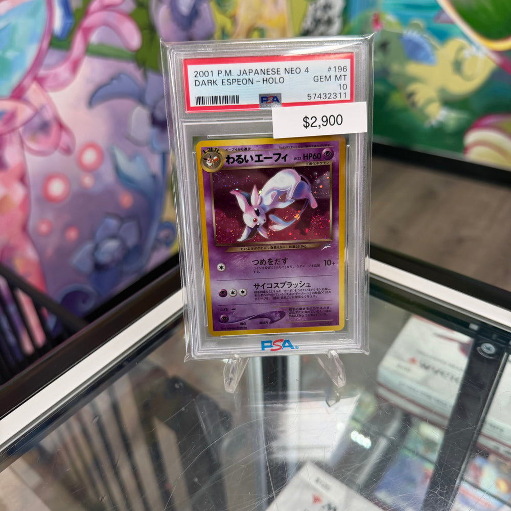 Pokemon Japanese Dark Espeon Neo 4 #196 PSA 10