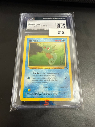 Pokemon Horsea Non-Holo #49/62 CGC 8.5