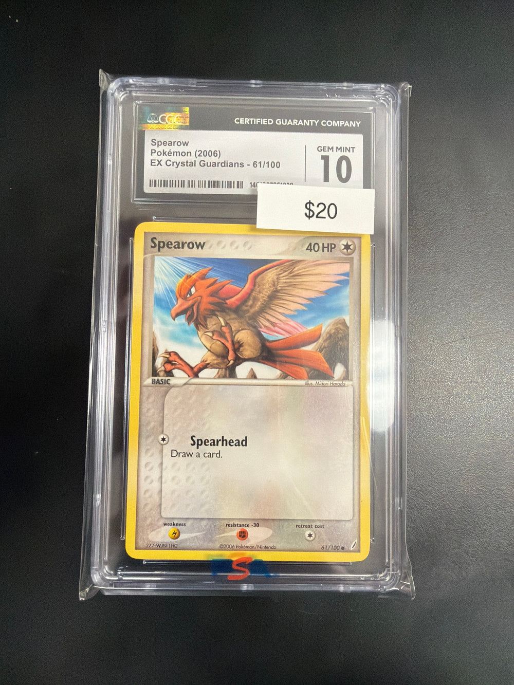 Pokemon Spearow Crystal Guardians #61 CGC 10