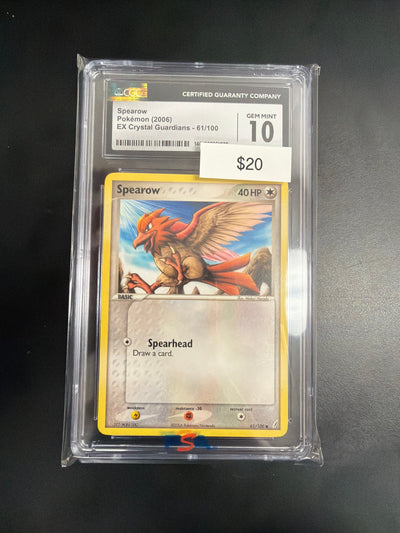 Pokemon Spearow Crystal Guardians #61 CGC 10