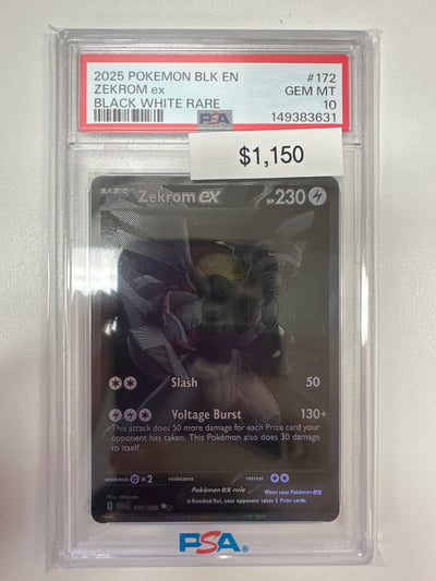 Pokemon Zekrom ex 172/086 PSA 10